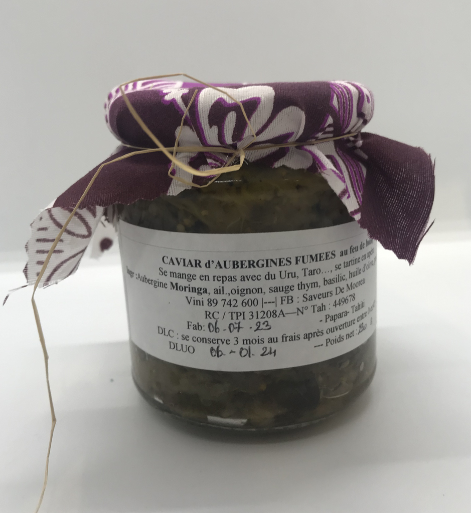 Caviar d'aubergine fumée pimenté 250g, SAVEURS DE MOOREA