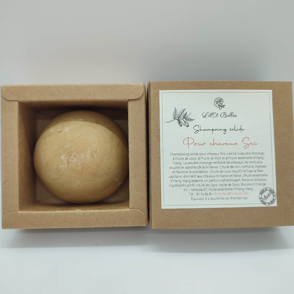 Shampoing cheveux secs, L'illot bulles